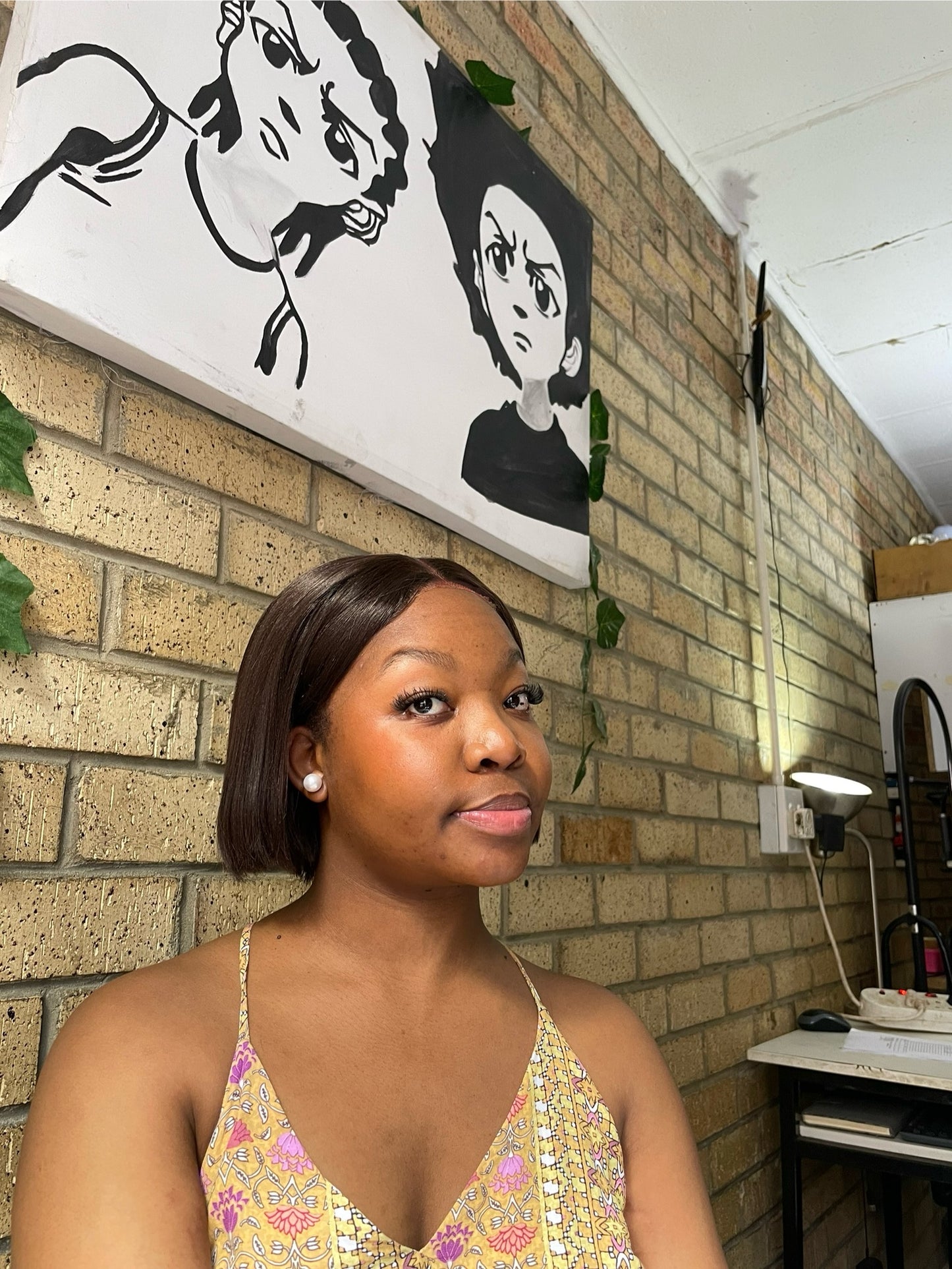Dark brown Bob. (8,10,12 inches) 4x4 closure.