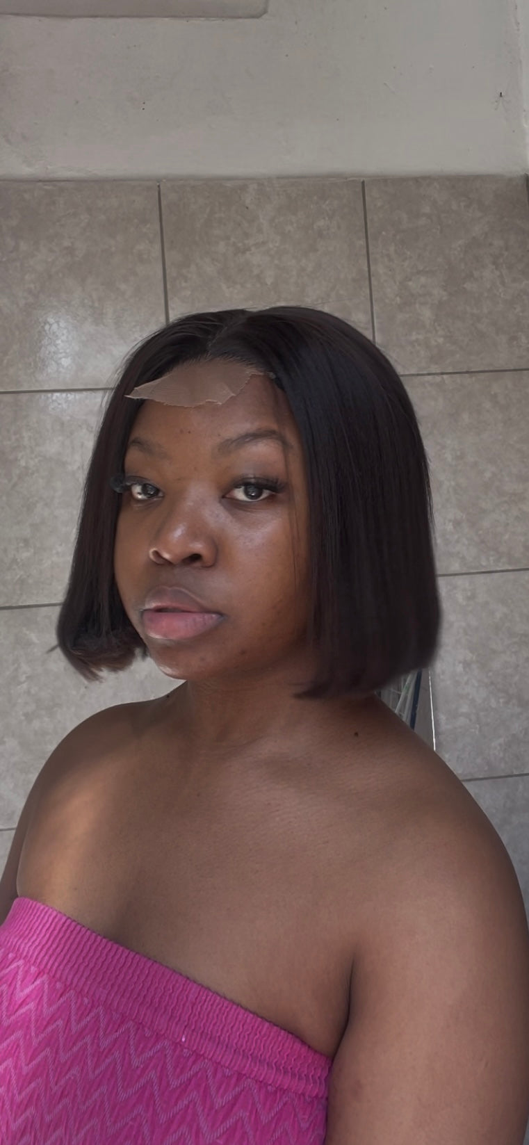 Brown Bob wig. 4x4 T-lace. 26 inches