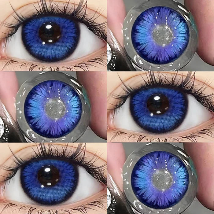 Blue black eye lenses
