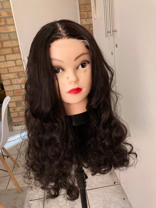 Black 26 inch. 4x4 T-closure. Soft curls.