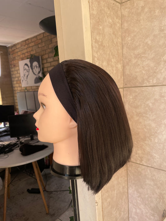 Black Bob headband wig.