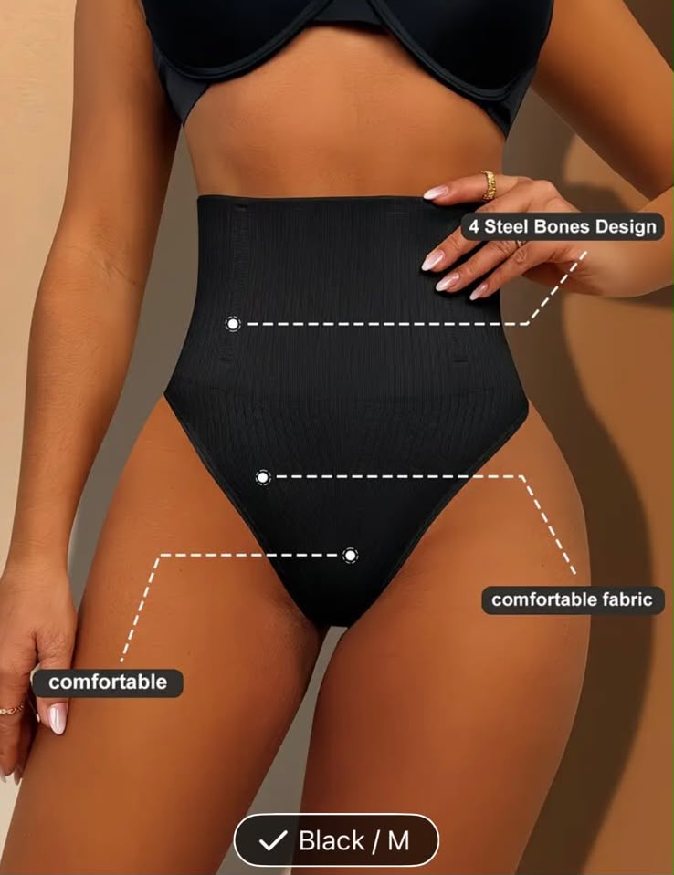 Waist snatched thong