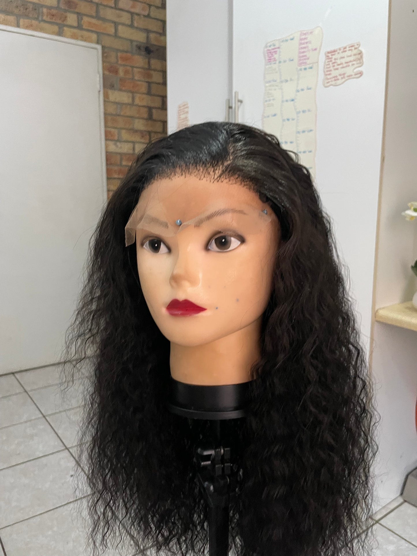Water wave wig, 5x5 closure, human hair blend, 26 inch