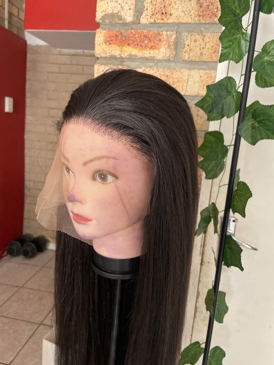 Natural black, 13X5 closure, human hair, 28 inch