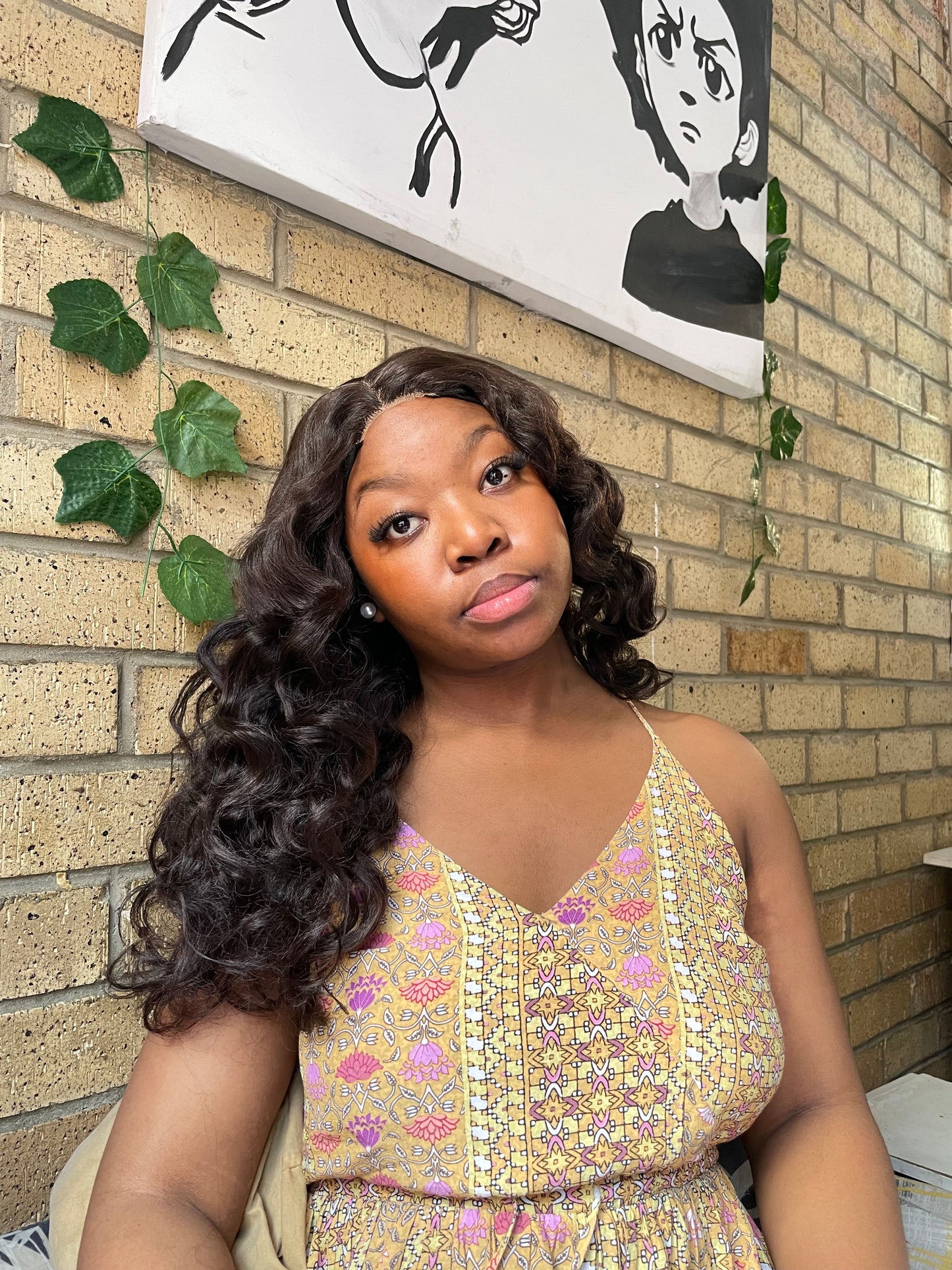 Latisha wig, 4x4 closure T-lace, dark brown