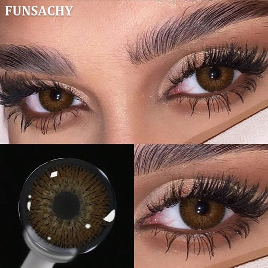 Dark brown eye lenses