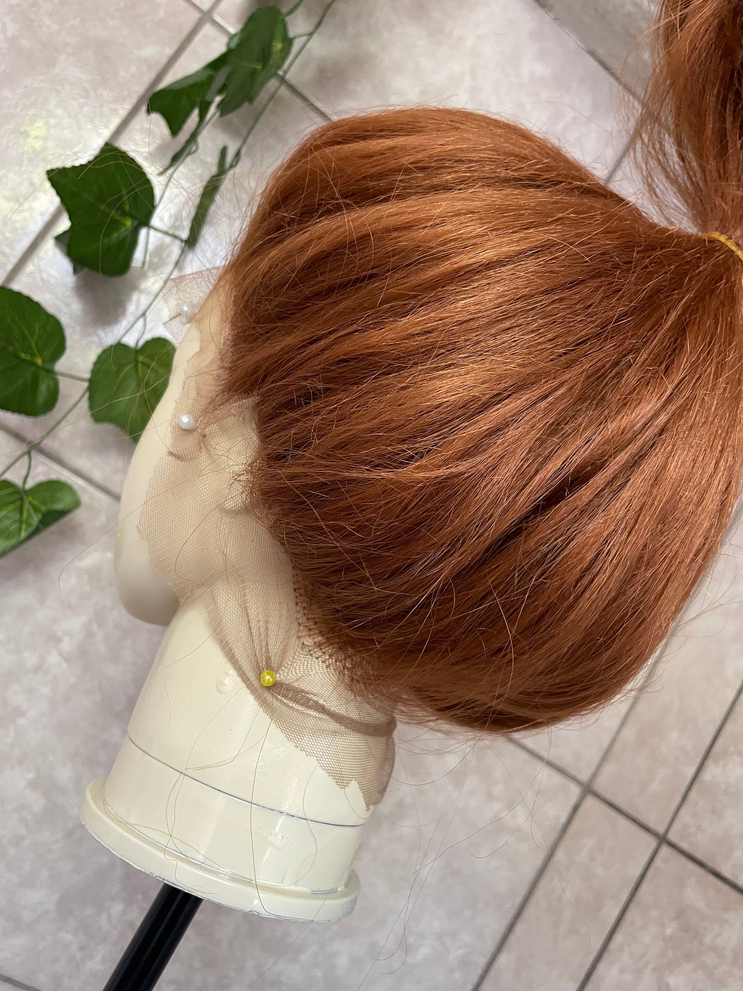 Brown, 360 lace wig. Blended, 28 inches. High heat resistant fibre