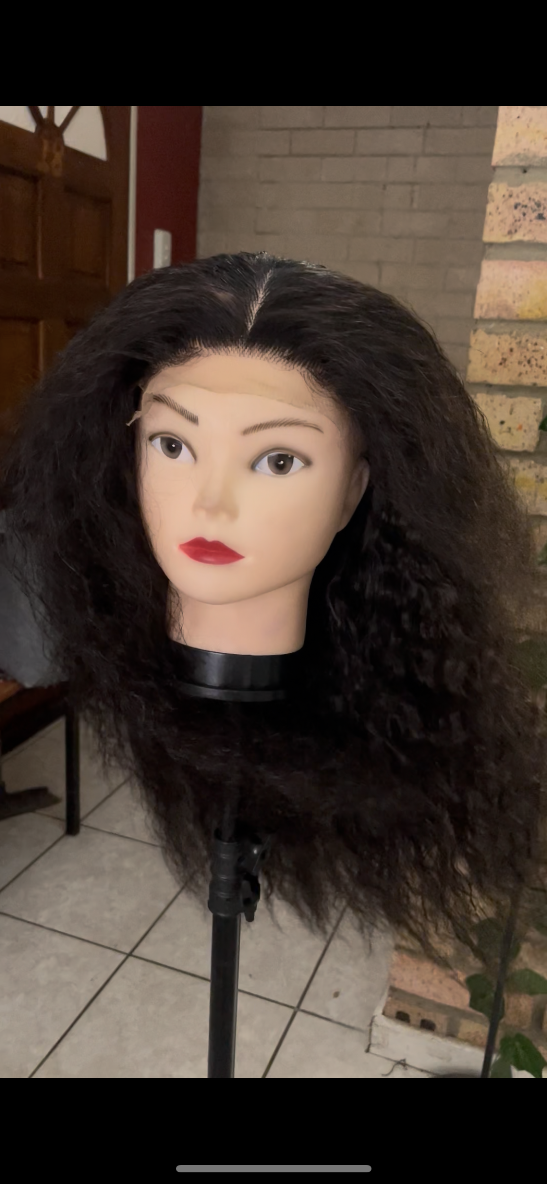 5x5 curly wig, human hair, 22 inches.