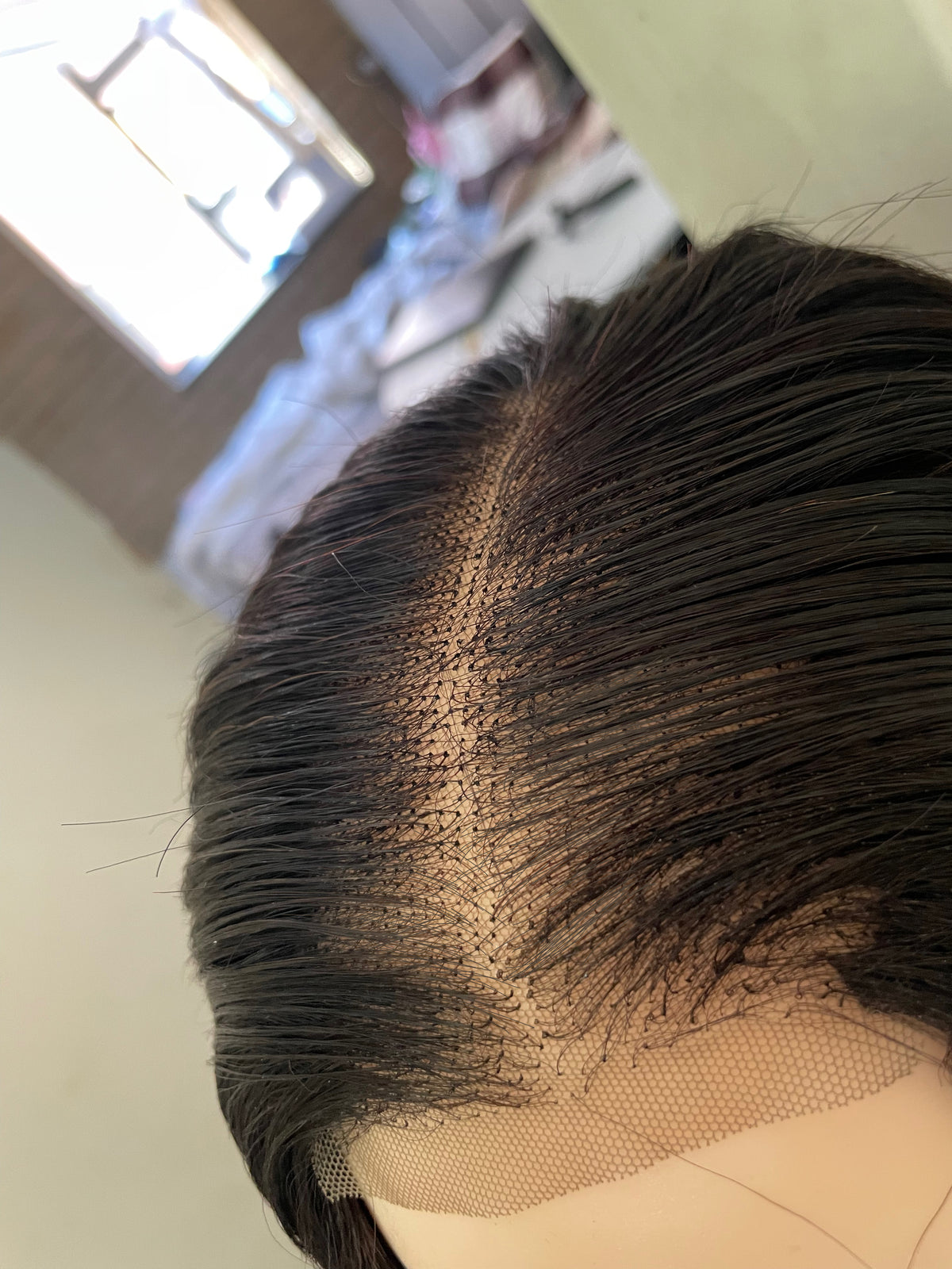 4x6 middle part bob, 12 inches